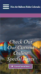Mobile Screenshot of hotairballoonridescolorado.com